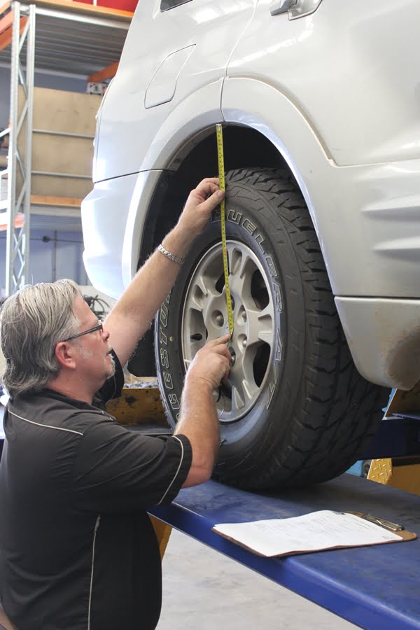 Project Pajero height check before suspension upgrade