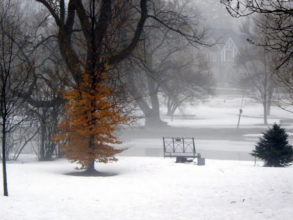 Stratford under snow in Ontario Canada