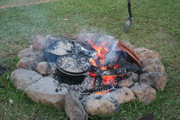 Camp Oven over Coals