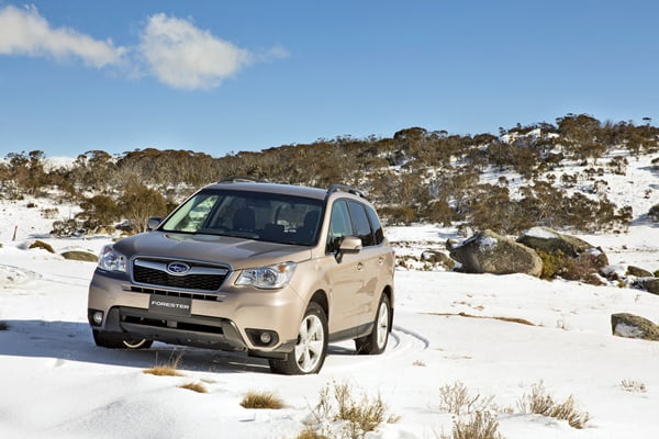 MY15 Subaru Forster in the snow.