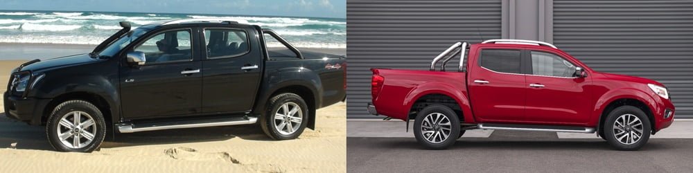 Isuzu D Max and Nissan Navara