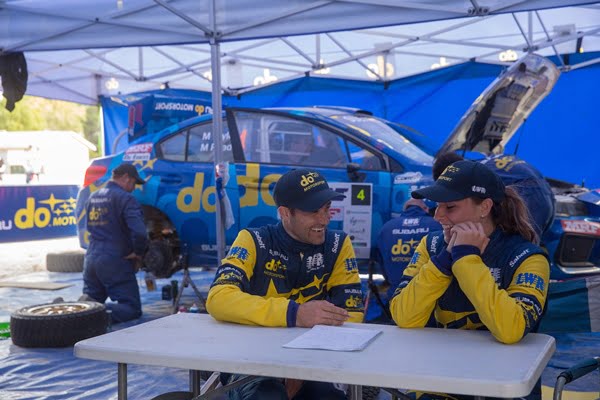 Subaru do Motorsport team of Molly Taylor and co-driver Malcom Read in action during 2018 Eureka Rally.