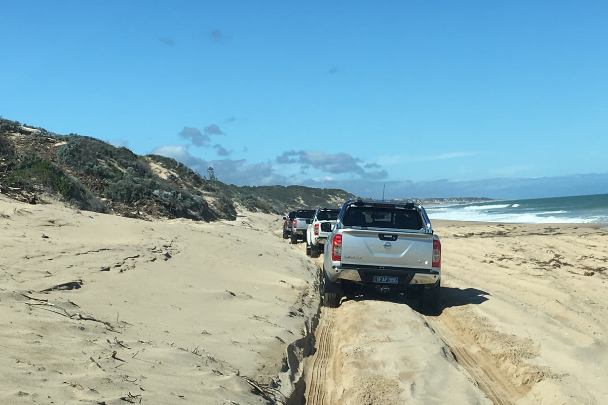 Navara Lifestyle beach driving