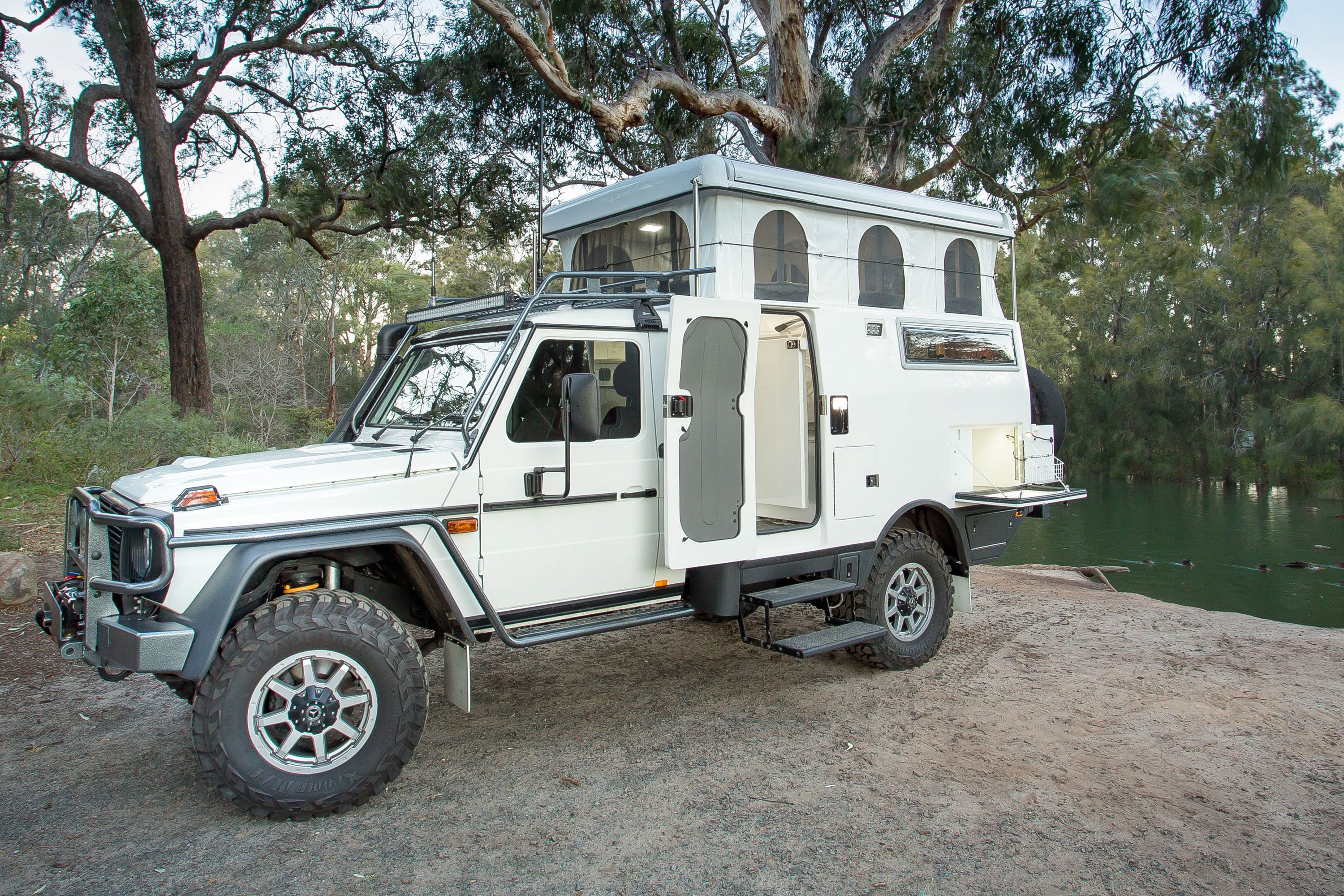 The Earthcruiser Mercedes-Benz G-Pro Escape is for adventurers that want to travel "off the radar" as they explore without the constraints of normal all-terrain vehicles.