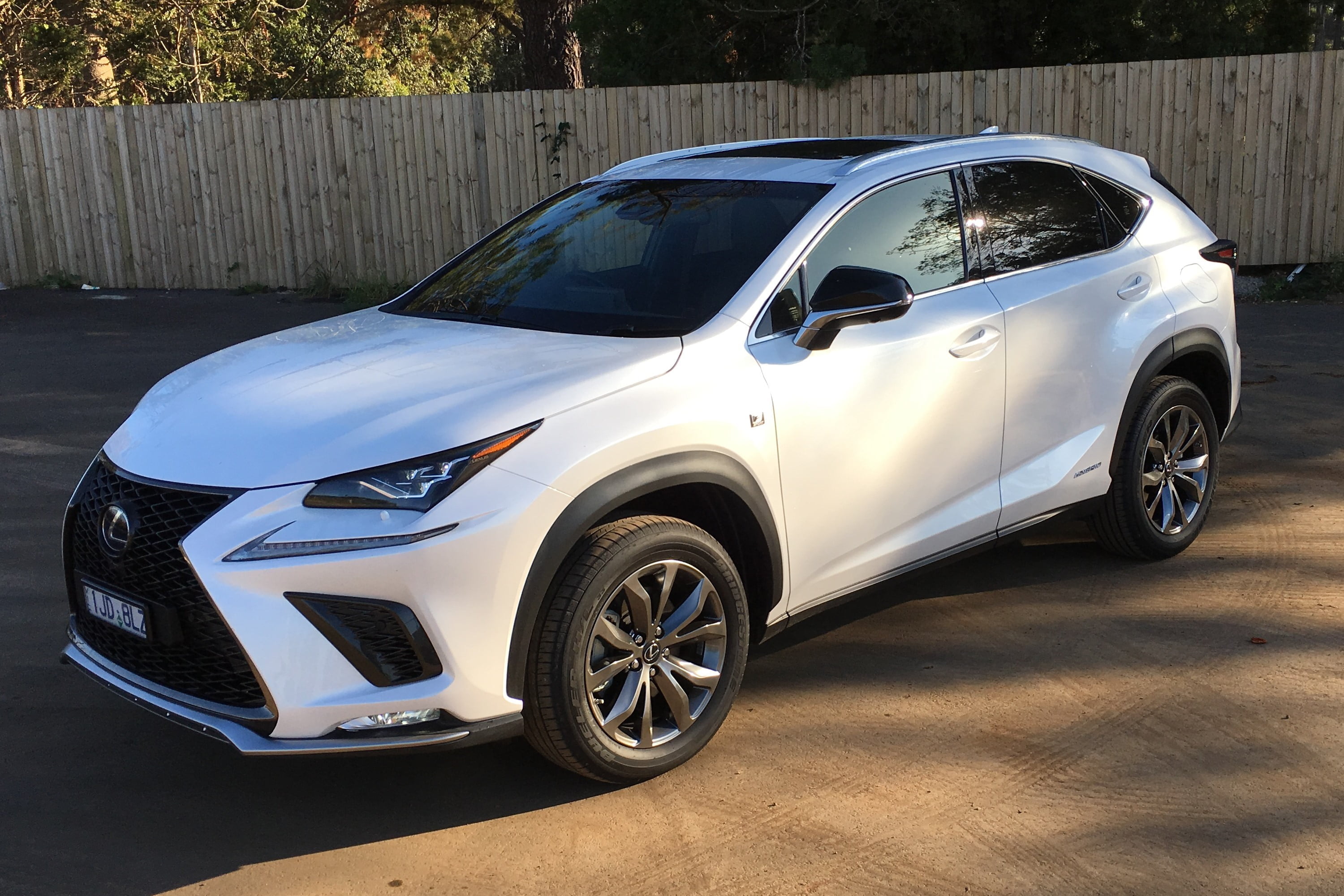 2018 COTY Lexus NX 300 H AWD F Sport front qtr