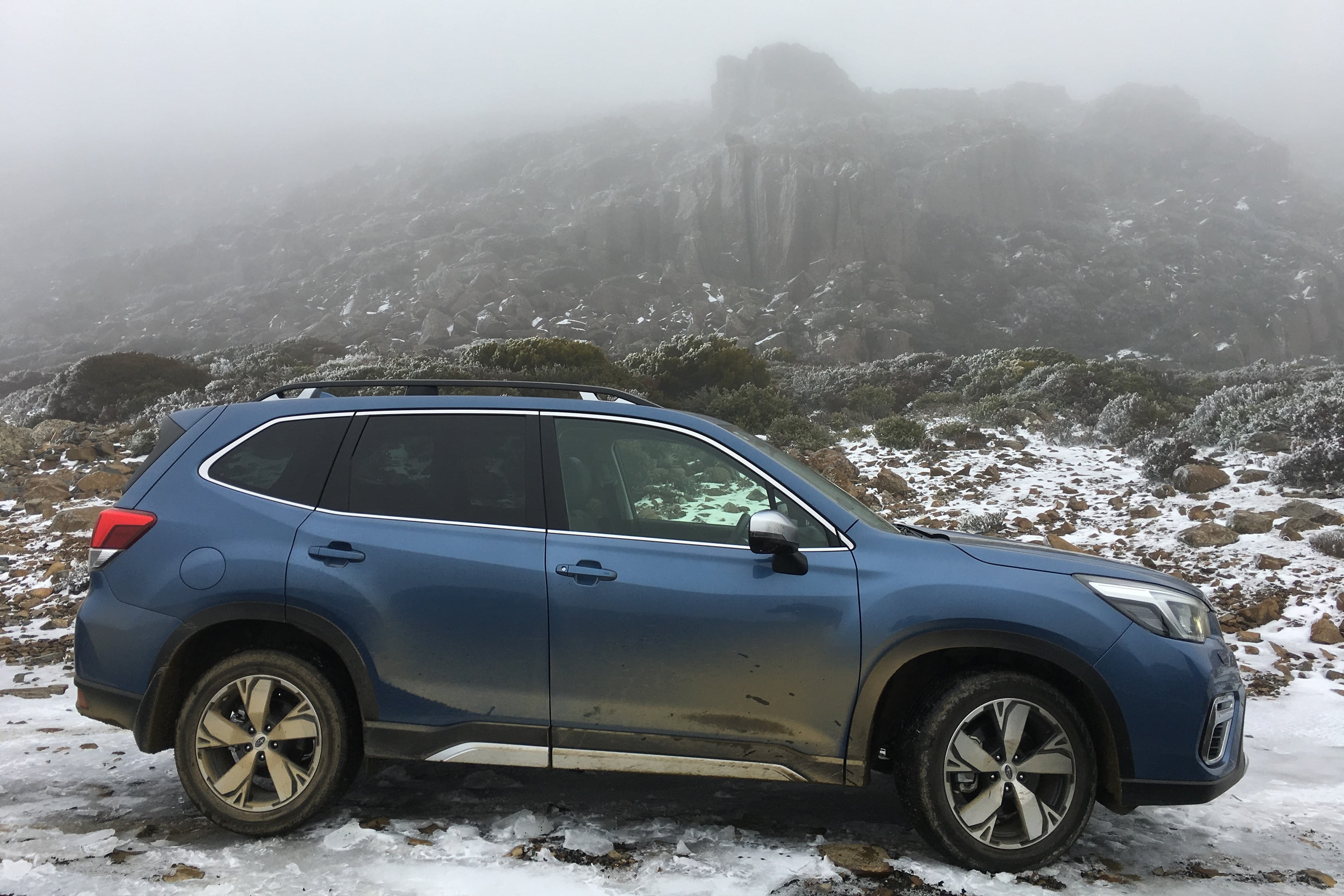 Subaru Forester on top of Jacobs Ladder