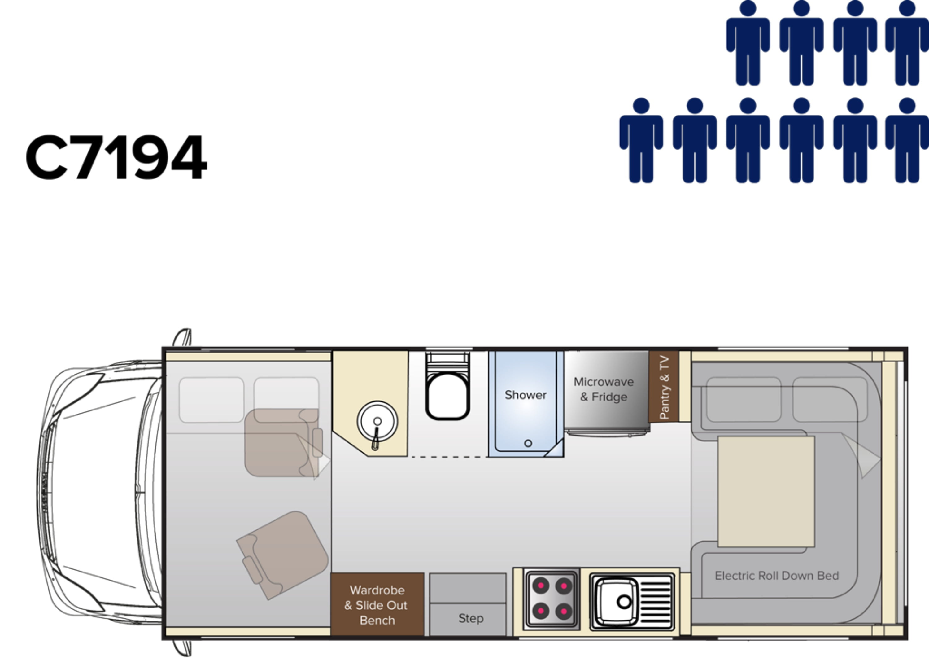 2019 Avida Ceduna Motorhome C7194 layout