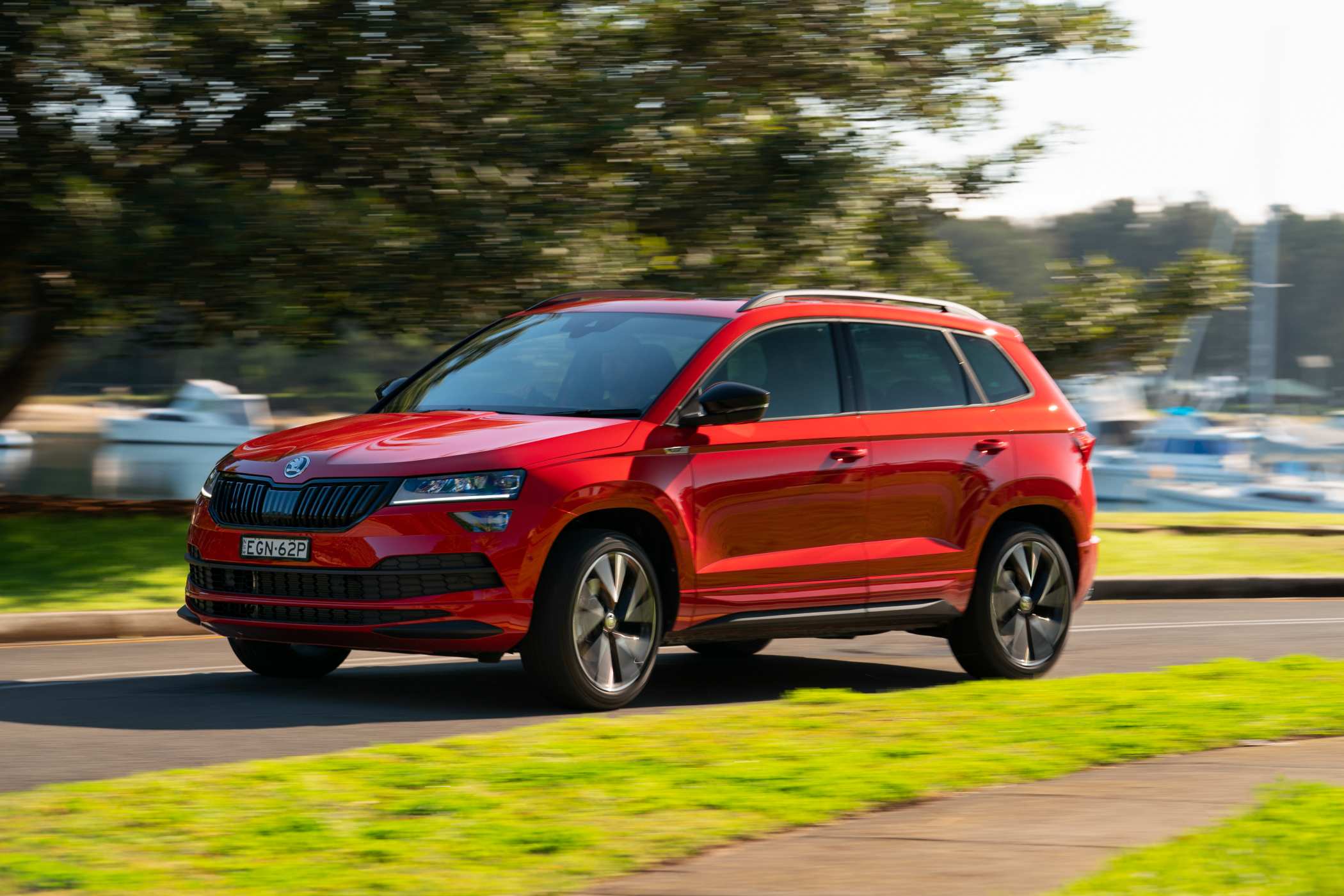 Powered by the Volkswagen Group's 2.0-litre turbo petrol EA888, the Sportline puts 140kW and 320Nm to the road via a 7-speed DQ381 DSG transmission and all-wheel-drive. Drive Mode Select is standard.