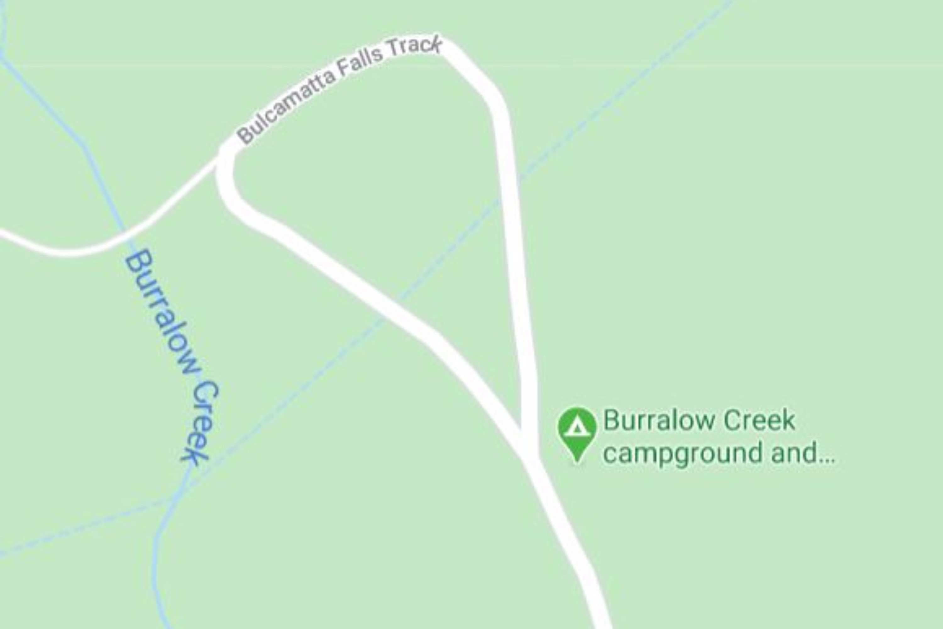 Bulcamatta Falls camp ground map