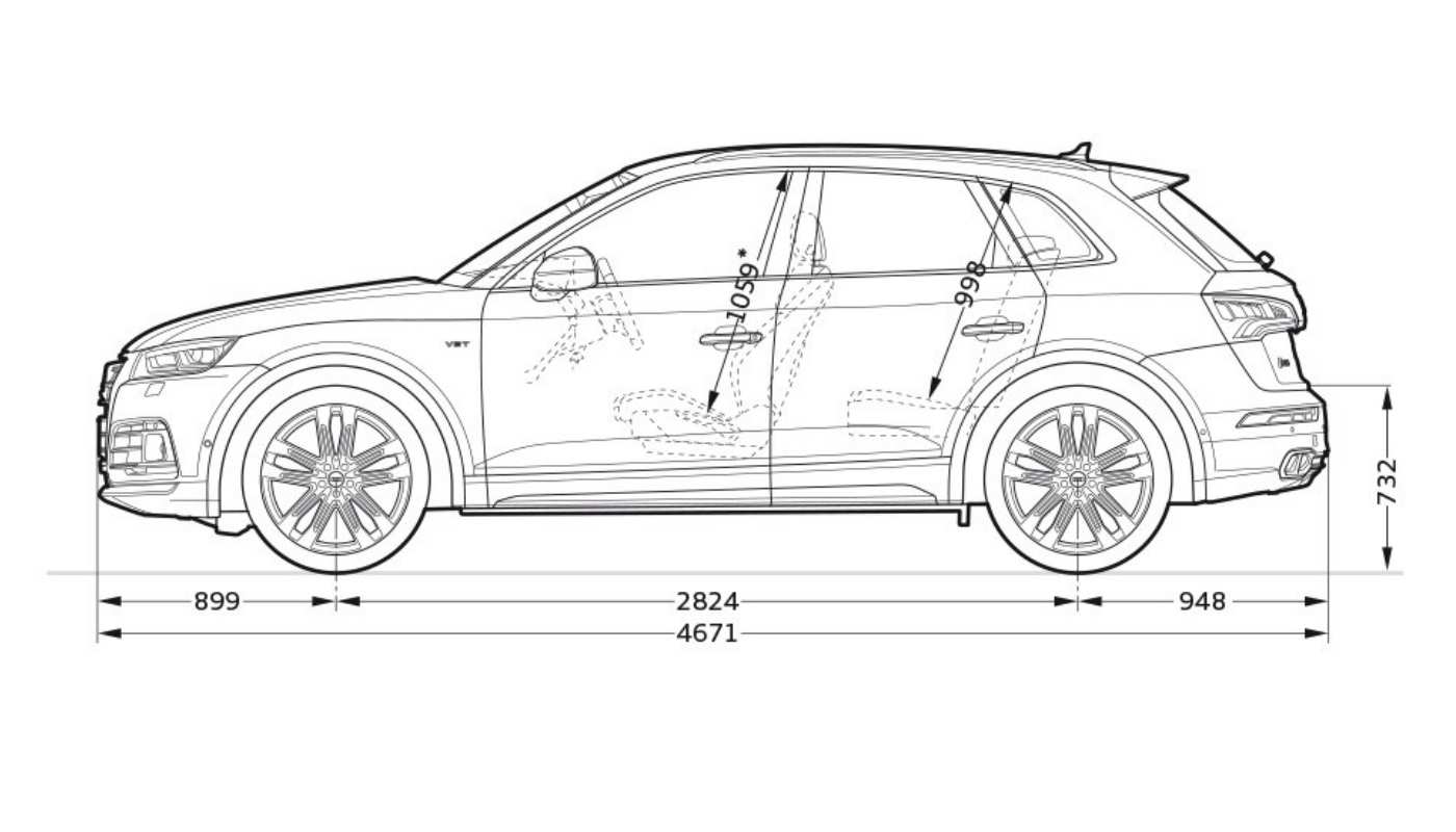 Audi SQ5 TDI diensions 2