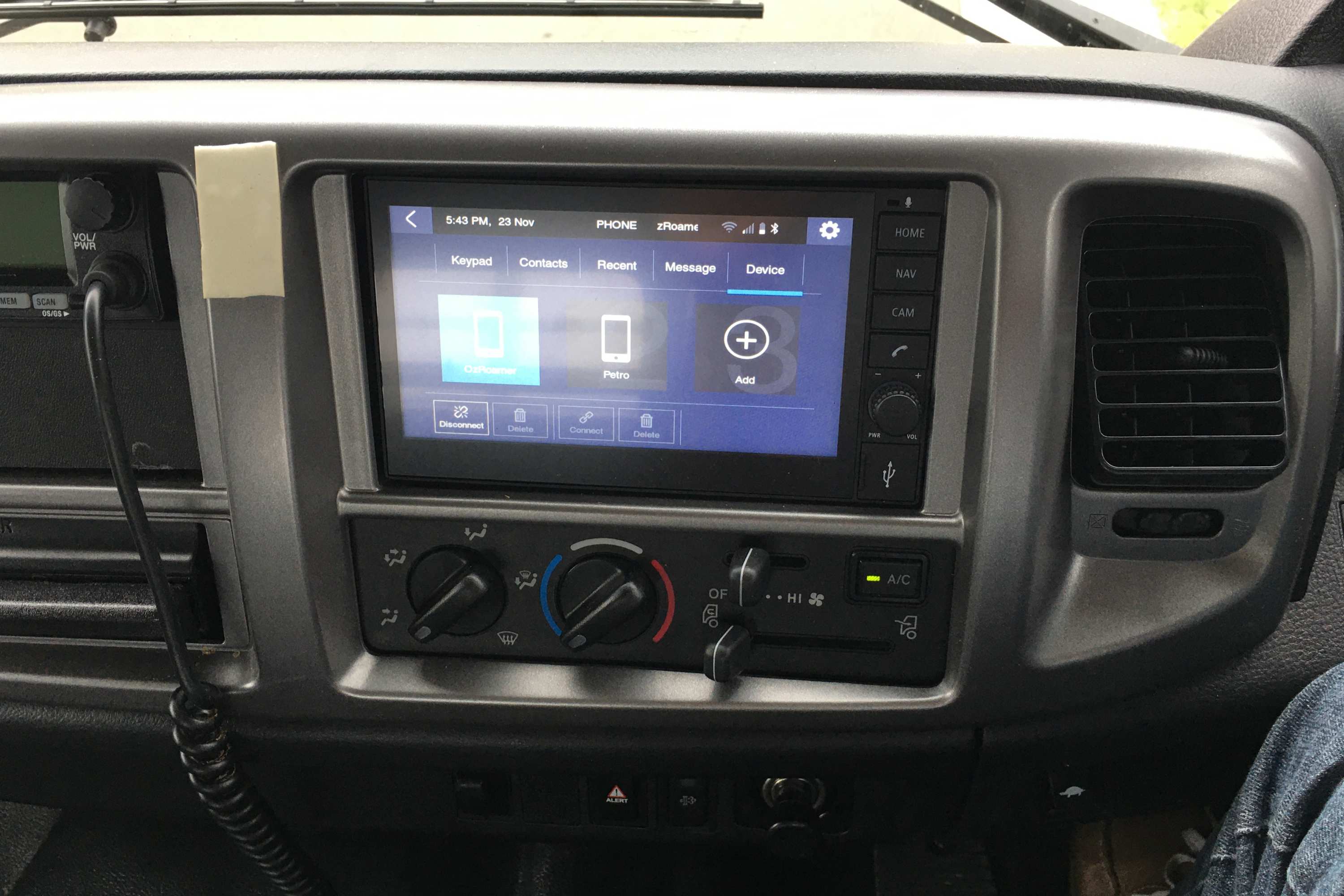 HINO 500 Series 1528 4X4 GT front dash