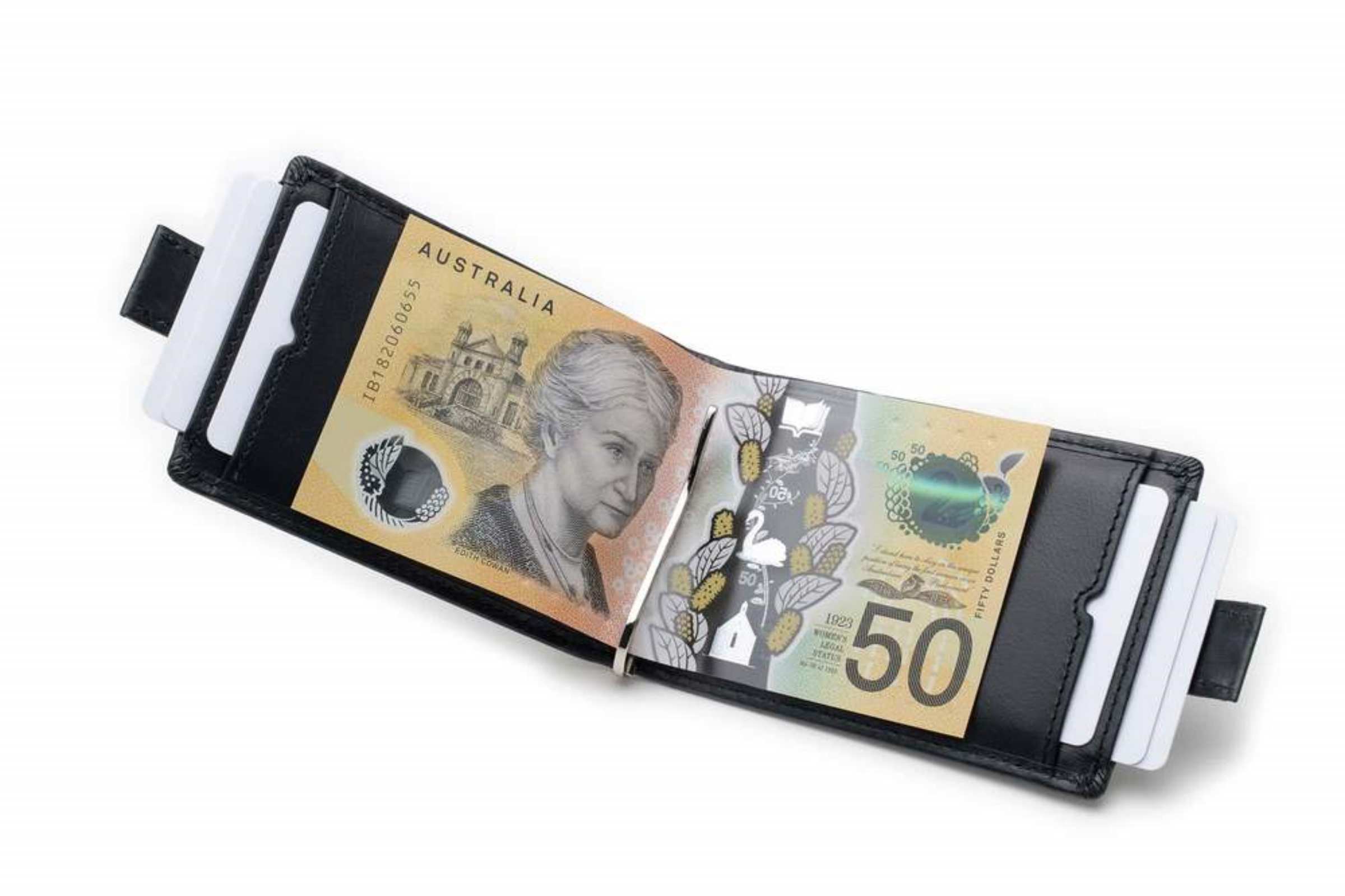 karakoram2 Slimline mens money clip leathe wallet Australia black RFID cardholder