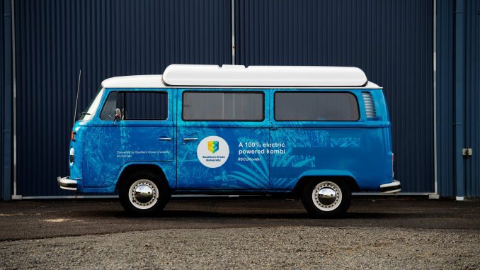 1974 Kombi van converted to electric drives on Lismore campus.