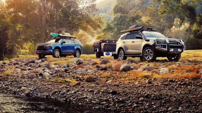 21MY Isuzu MU-X 4x4 LS-M Cobalt Blue Mica & LS-T Mercury Silver Metallic - Acc Creek Camping.