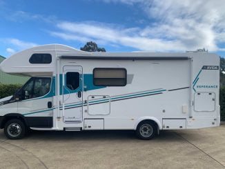 Avida Esperence Motorhome C7834SL MY21 Exterior.Aqua Burst profile