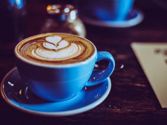 Cappuccino in a Blue Mug