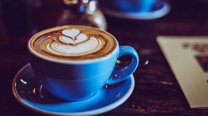 Cappuccino in a Blue Mug