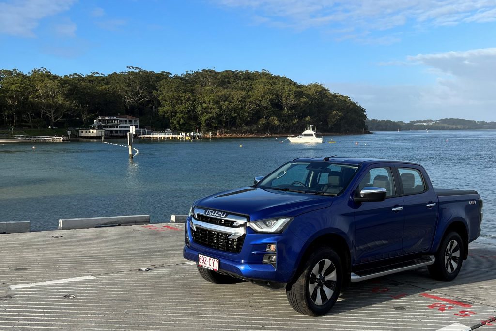 Isuzu-D-MAX-LSU-Plus-4WD-Crew-Cab-front-qtr-boat-ramp-scaled