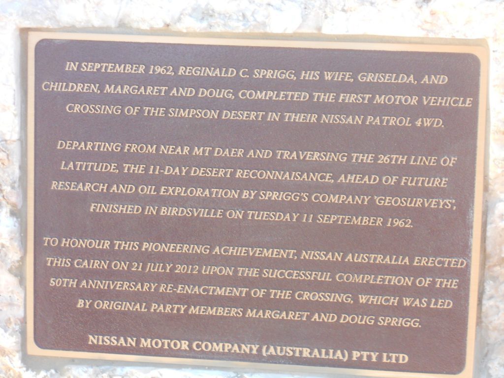 G60 Nissan Patrol Commemorative plaque