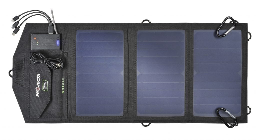 Available in two models, the PP10 (1.6A / 5V) and PP15 (3.0A / 5V), both kits include high quality monocrystalline folding solar panels and a 3-in-1 charging cable.