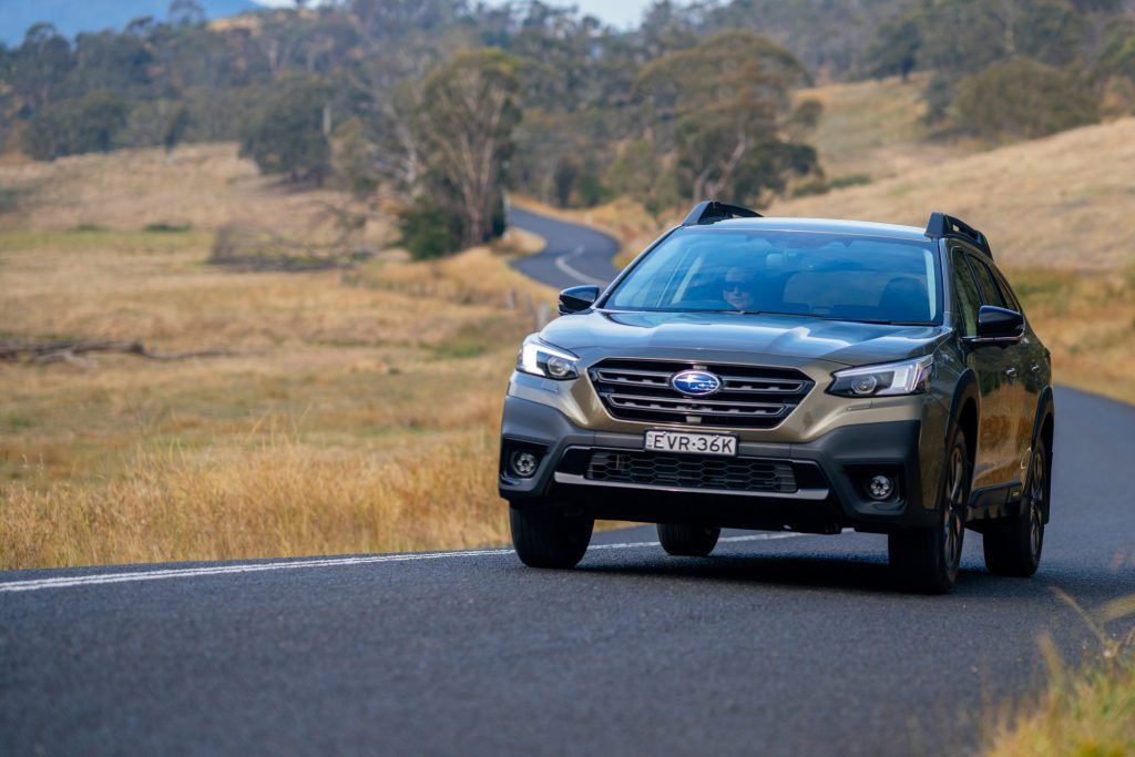 2023 Subaru Outback Sport XT Autumn Green driving