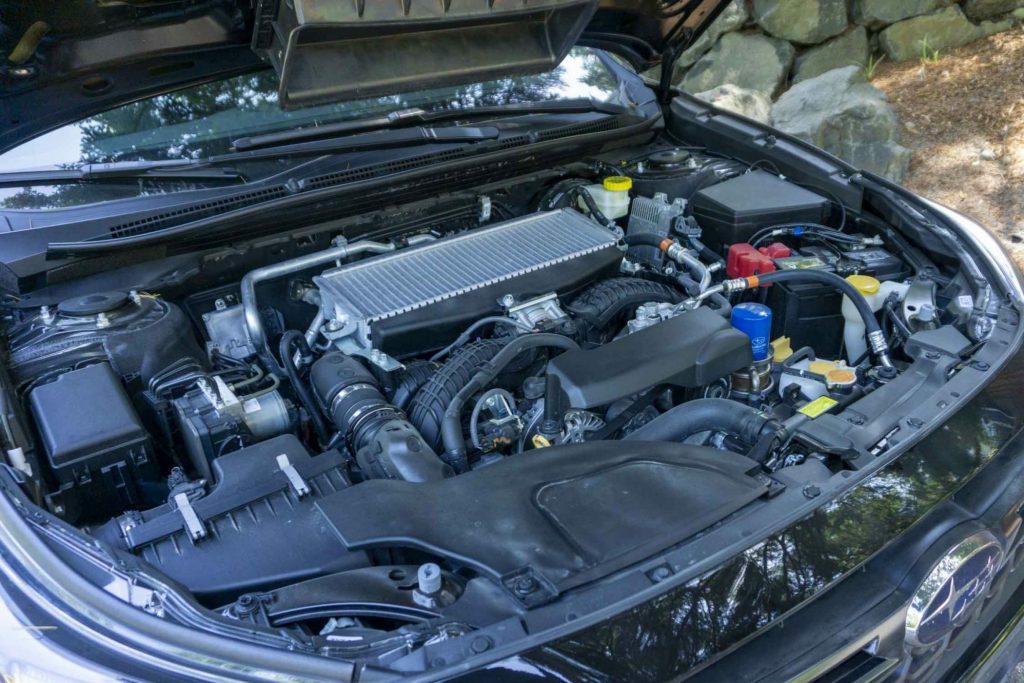 Subaru Outback XT engine overseas model shown
