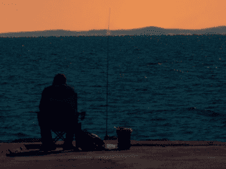 fishing on a beach