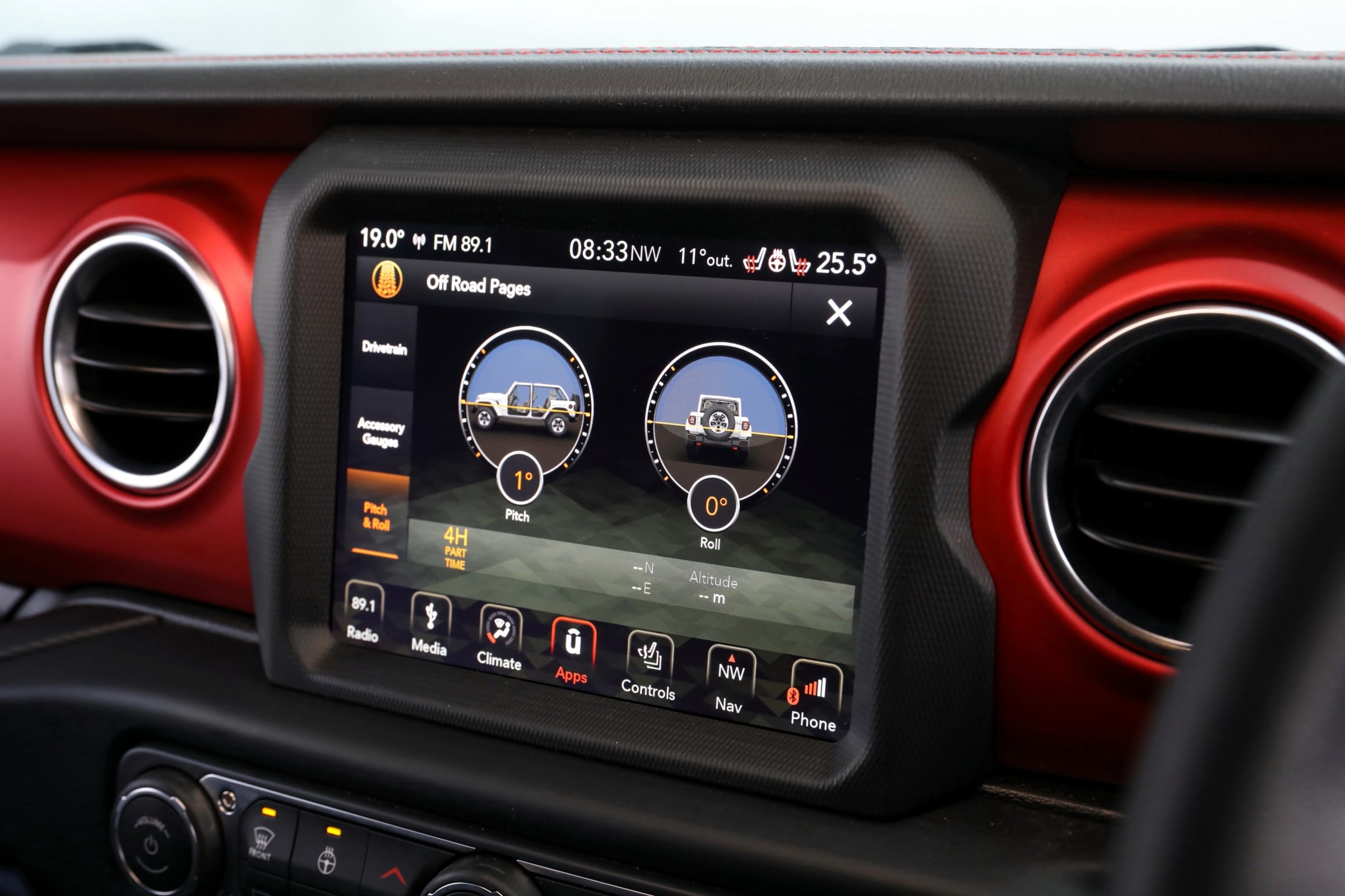 Jeep Wrangelr Rubicon interior