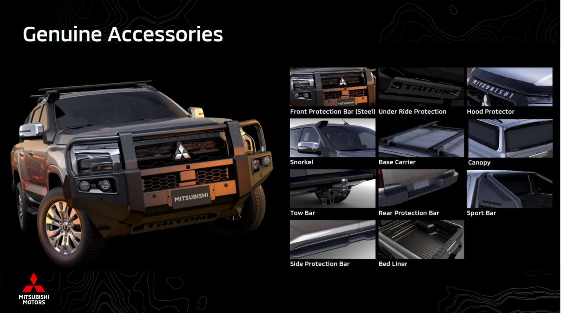 2024 Mitsubishi Triton genuine accessories