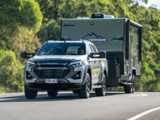 2024 24MY D-MAX Ute towing a caravan 2