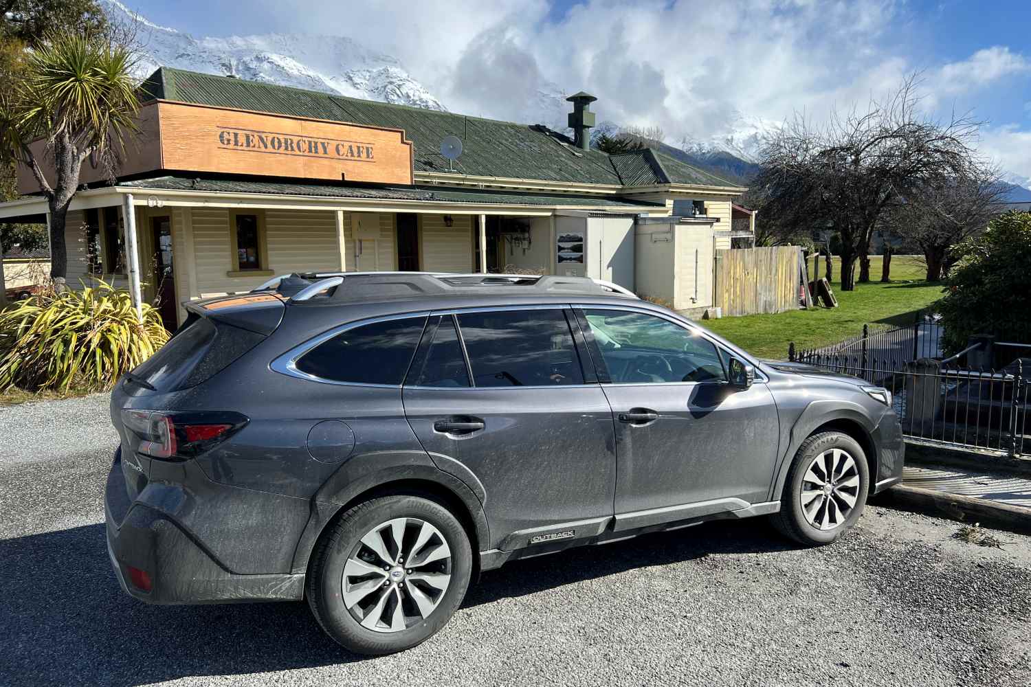 Subaru Outback at Glenorchy Cafe NZ