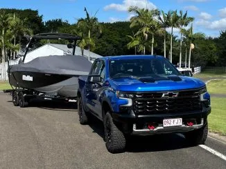Chevrolet Silverado ZR2 towing boat