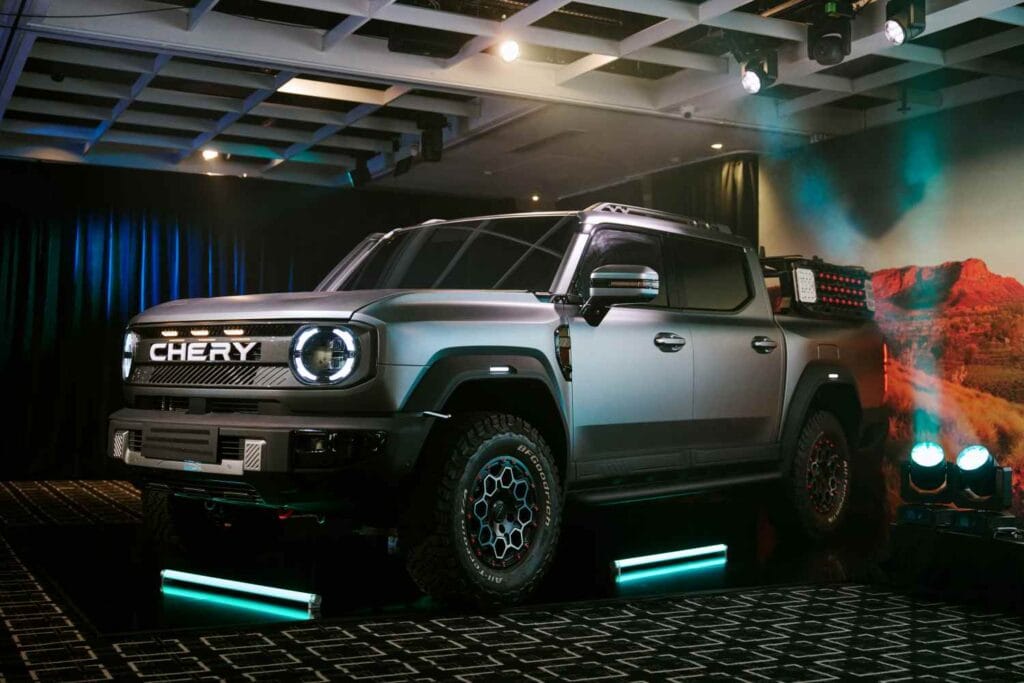 2026 Chery Stockman PHEV Ute exterior front concept