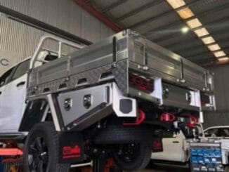 A professionally prepared touring vehicle at the MineSpec NSW workshop in Rutherford, NSW.